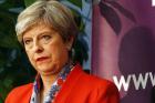 British Prime Minister Theresa May listens to election results in Maidenhead on June 9. (AP Photo/Alastair Grant)