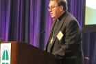 Cardinal Joseph W. Tobin of Newark, N.J., speaks June 14 of the opening day of the U.S. Conference of Catholic Bishops' annual spring assembly in Indianapolis. (CNS photo/Sean Gallagher, The Criterion)