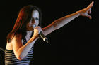 Dolores O'Riordan, former lead singer of The Cranberries, performs on stage during a concert in 2007 in Tirana, Albania (CNS photo/Arben Celi, Reuters).