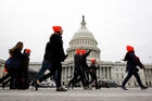 Young protesters call for an immigration bill to address the Deferred Action for Childhood Arrivals program at a rally in 2017 on Capitol Hill in Washington. (CNS photo/Joshua Roberts, Reuters)