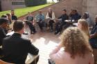 Young people talk during a conference in Rome April 6. The conference was in preparation for next year's Synod of Bishops on young people, the faith and vocational discernment and World Youth Day in 2019. (CNS photo/courtesy Dicastery for Laity, Family and Life)