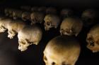 The skulls of victims of the 1994 genocide in Rwanda are seen at the Kigali Memorial Center in Kigali, Rwanda, in this 2012 file photo (CNS photo/Dai Kurokawa, EPA).