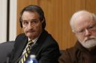 Francis Sullivan and Cardinal Sean P. O'Malley attend a seminar on safeguarding children at the Pontifical Gregorian University in Rome March 23 (CNS photo/Paul Haring).