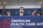 House Speaker Paul Ryan of Wis., accompanied by Rep. Cathy McMorris Rodgers, R-Wash., right, speaks at a news conference following a GOP party conference at the Capitol, Wednesday, March 15, 2017, in Washington. (AP Photo/Andrew Harnik)