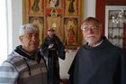 Jorge Taborda, an undocumented immigrant, and Tom Smith, O.F.M. Conv., at the Holy Retreat Center in Mesilla Park, N.M.(J.D. Long-García)