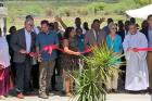 Representatives of Catholic Medical Mission Board and Living Mercy Health join members of the family of the late Bishop Joseph Sullivan and Berndardito Auza, apostolic nuncio to the United Nations, for dedication of Bishop Joseph R. Sullivan Hospital in Cotes de Fer, Haiti, on March 21, 2017.