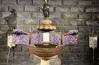 The baptismal font at San Sebastián church in Azpeitia. This is likely the same font used to baptize St. Ignatius