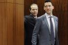 In this April 29, 2016 file photo, David Robert Daleiden, right, leaves a courtroom after a hearing in Houston.  (AP Photo/Pat Sullivan, File)