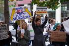 Demonstrators join a "protect net neutrality" rally in San Francisco in September 2017. Photo courtesy of wikicommons.