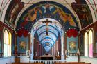 Interior view of the Star of the Sea Painted Church, Big Island, Hawaii. Photo by Frank Schulenburg (Wikicommons)