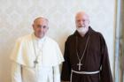 Pope Francis poses for a photo with Cardinal Sean P. O'Malley of Boston, president of the Pontifical Commission for the Protection of Minors, during a private audience at the Vatican April 19. (CNS photo/Vatican Media)