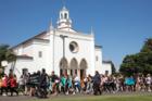 Students at Loyola Marymount University organized a march of solidarity in support of undocumented immigrants.