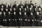 The Jesuits of St. Ignatius College Preparatory and Santa Clara College in San Francisco, take in 1905. 