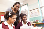 At Sacred Heart School in the Bronx, the principal Abigail Akano encourages teachers to take ownership of their students’ academic achievement. (Photo: Leila Sutton)