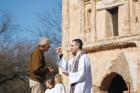 TAKE THIS. Sean Carroll, S.J., gives Communion during Mass at Tumacacori National Historical Park in Tumacacori, Ariz., Jan. 10.