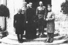 Archbishop Eugenio Pacelli, center, representing Pope Benedict XV, at the imperial Headquarters in 1917.