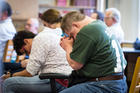 BLESSED LIVES. Volunteers and participants at a retreat for adults with cognitive disabilities at St. Katharine Drexel Church in Kaukauna, Wis., Sept. 20, 2014 (CNS photo/Sam Lucero, The Compass).