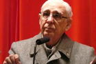 Fernando Cardenal, Jesuit and former Minister for Education in the first Sandinista government of Nicaragua, during the presentation of his book Junto a mi pueblo in Valladolid, Spain in 2009. (Photo by Lucien leGrey, Wikicommons)