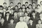 Father Alfred Hicks and his first year students in 1961 (photo: Georgetown University)