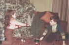  Once Upon a Christmas Time: The author and his adorable sister, under the Christmas Tree