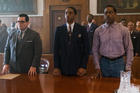 Josh Gad, Chadwick Bosman and Sterling K. Brown in 'Marshall' (Open Road Films)