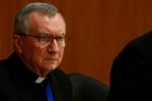  Cardinal Pietro Parolin, Vatican secretary of state, attends the World Congress "Child Dignity in the Digital World" at the Pontifical Gregorian University in Rome. (CNS photo/Tony Gentile, Reuters)