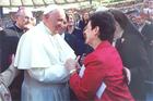 Patti Gallagher Mansfield meets Pope Francis during the Catholic Charismatic Renewal Conference in Rome on June 1, 2014 (photo provided)