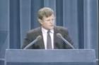 Edward Kennedy speaks at the 1980 Democratic National Convention. (Image from YouTube video, uploaded by the John F. Kennedy Presidential Library and Museum) 