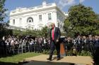 President Donald Trump departs after announcing his decision that the United States will withdraw from the landmark Paris Climate Agreement, in the Rose Garden of the White House in Washington, D.C., on June 1, 2017. Photo courtesy of Reuters/Kevin Lamarque