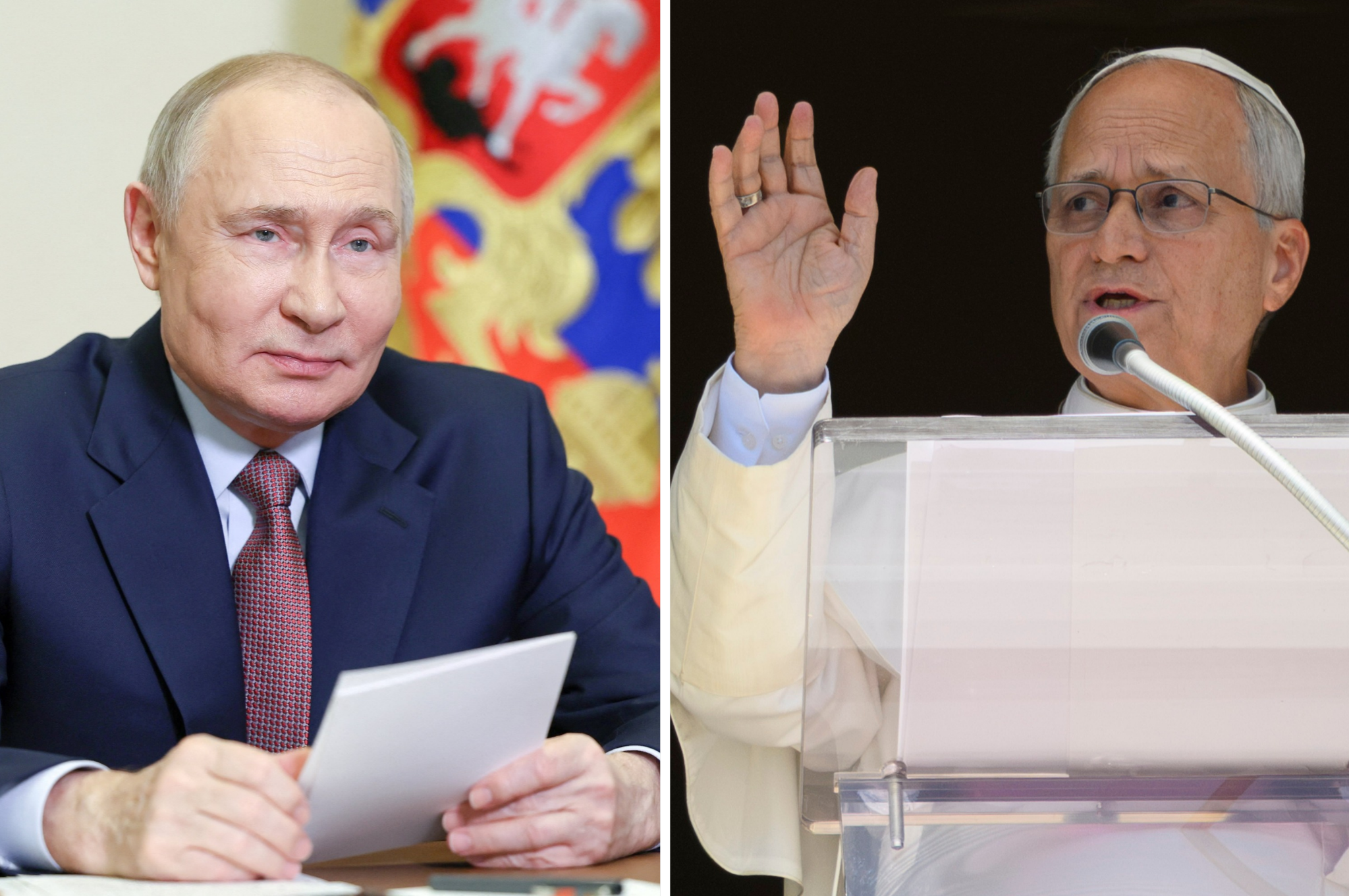 Pope Leo speaks with Putin by telephone from hospital